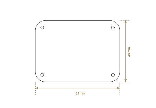 Luonnon nahkainen etiketti Model EP-M23