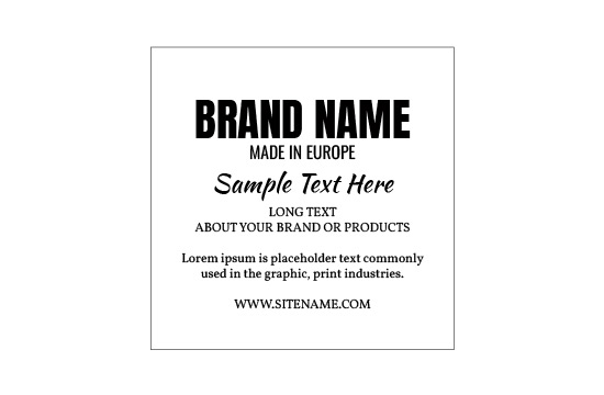 Luonnon nahkainen etiketti Model EP-M37