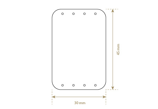 Luonnon nahkainen etiketti Model EP-M6