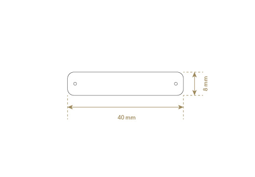 Luonnon nahkainen etiketti Model EP-M7
