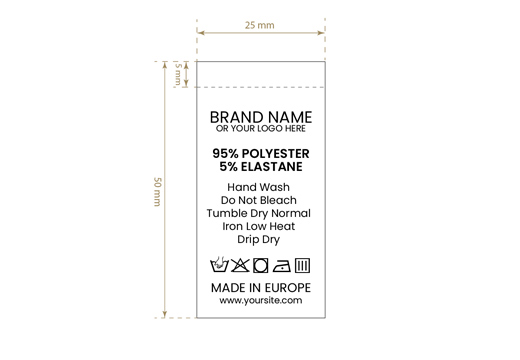 Pesulappu merkki Model TC-M182