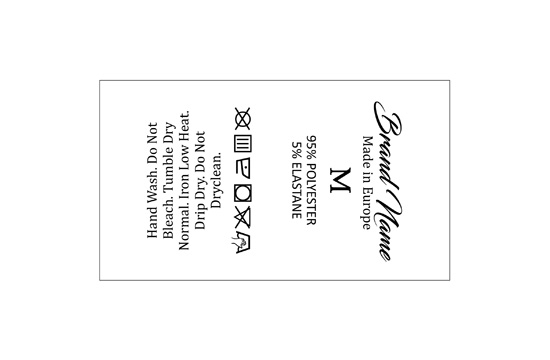 Tekstiilien pesu- ja kokolappu Model TC-M336